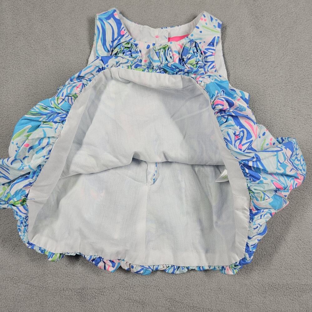 Lilly Pulitzer Bubble Dress Infant Girls 3-6 Months Baby Britta Coastal Blue - Picture 3 of 10